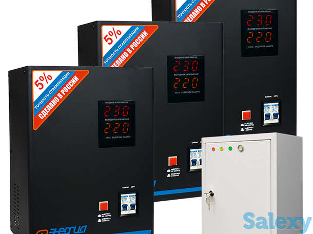 Трехфазный релейный стабилизатор напряжения энергия voltron 24000 (hp), фотография 1