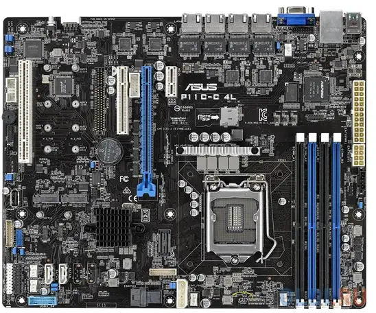 Материнская плата asus p11c-c/4l socket 1151 c242 4xddr4 1xpci-e 16x 1xpci, фотография 1