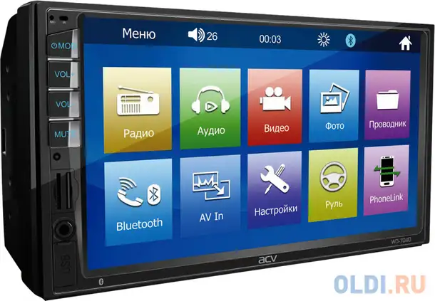 Автомагнитола acv wd-7040 2din 4x50вт, фотография 1