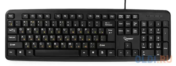 Клавиатура проводная gembird kb-8320uxl-bl usb черный, фотография 1