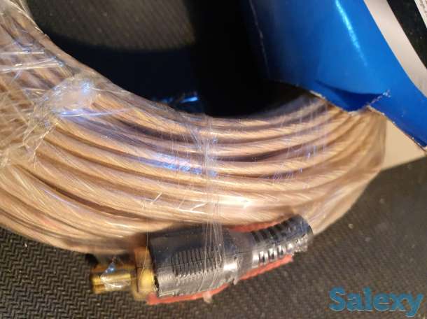 Кабель 3RCA Male-Male шнур, провод усиленный 15м DVD 3 тюльпана гелевый, фотография 4