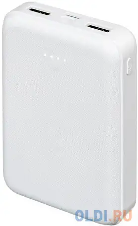 Мобильный аккумулятор buro t4-10000 li-pol 10000mah 2a+1a белый 2xusb, фотография 1