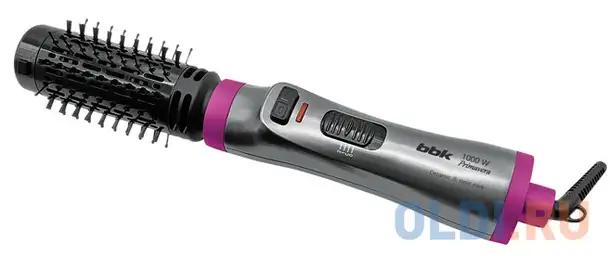Bbk bhc1010 (gr/b) фен-щётка для волос, серый/чёрный, фотография 1