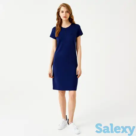 Женское платье lacoste с коротким рукавом и воротником-молнией, фотография 1