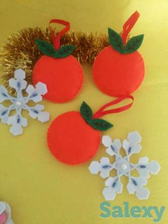 Новогодние игрушки из фетра, фотография 4