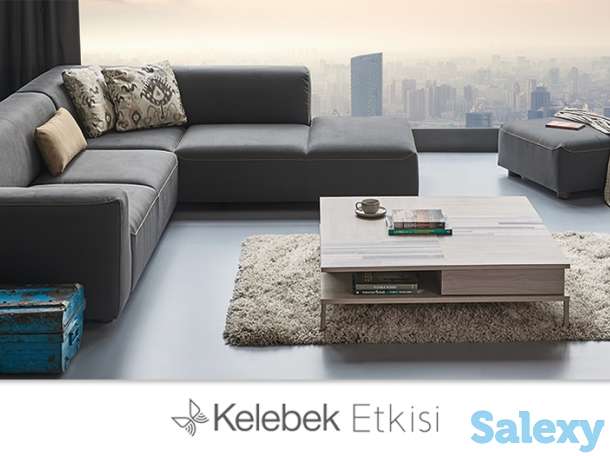 Продам угловой диван буквой L с пуфом и столиком, фотография 4