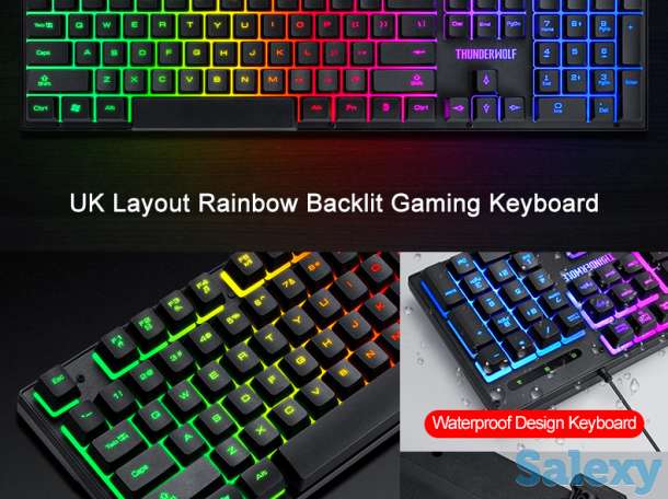 Игровой набор(клавиатура, мышь, наушник + коврик), фотография 3