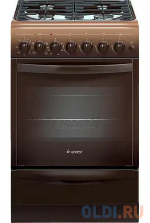 Комбинированная плита gefest пгэ 5102-02 0001 коричневый, фотография 1