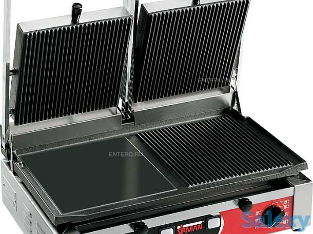 Гриль электрический контактный Sirman PD LR-RR конбинированный (поверхность - рифленная и гладкая), фотография 1