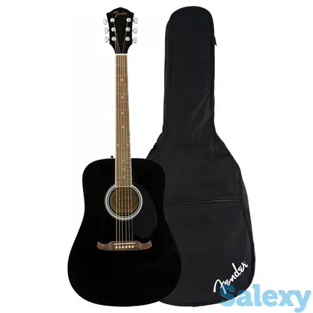 Акустическая гитара fender squier fa-125 dreadnought black walnut, фотография 1