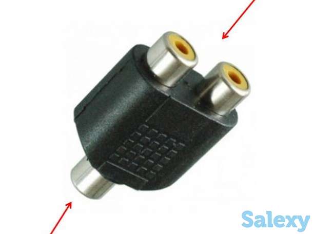 Продам переходник с гнезда RCA (мама) на 2 гнезда RCA (мама), фотография 1