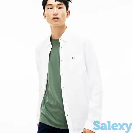 Мужская льнаная рубашка lacoste regular fit, фотография 1