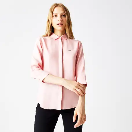 Женская рубашка lacoste regular fit, фотография 1