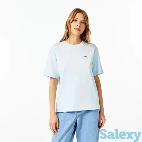 Женская футболка lacoste из хлопка премиум качества, фотография 1