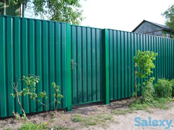 Монтаж забора из проф. листа, фотография 1