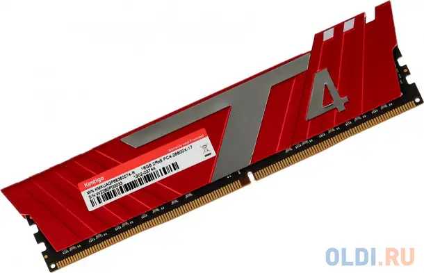 Память ddr4 16gb 3600mhz kimtigo kmkuagf683600t4-r rtl pc4-21300 cl19 dimm 288-pin, фотография 1