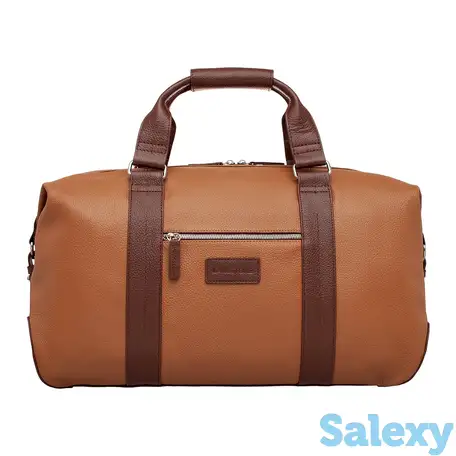 Кожаная дорожно-спортивная сумка woodstock camel/coffee, фотография 1