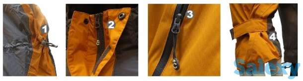 Ветровка мужская непромокаемая мембранная снаряжение funride pro синяя/серая, фотография 3