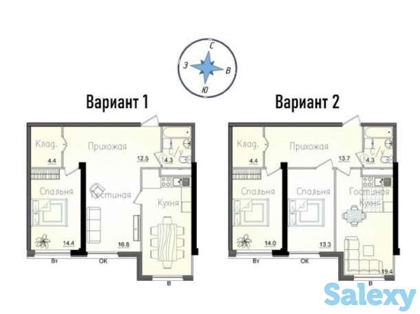 2 комнатная квартира в предчистовой отделке!, Керемет мкр 7/1, фотография 1