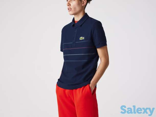 Мужское поло lacoste regular fit из текстурированного хлопка, фотография 3