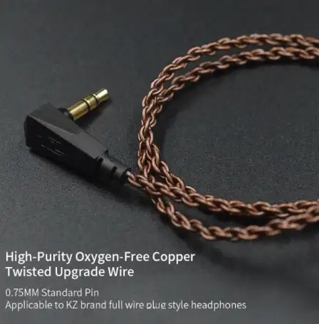 Провод IEM KZ Eerphone 3.5 на QDC 0,75  MIC, фотография 2