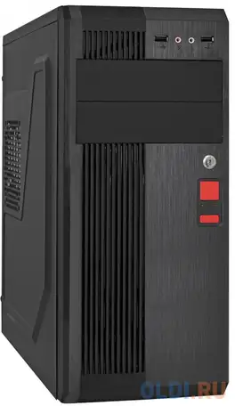 Exegate ex283222rus корпус miditower exegate un-605b-350w-12 (atx, un350 120mm, 2usb, аудио,, фотография 1