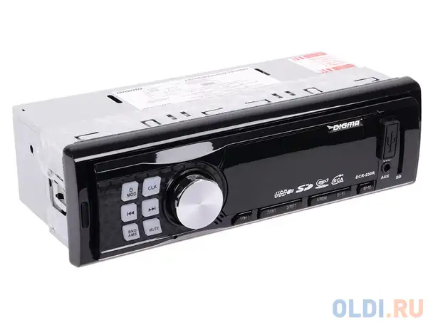 Автомагнитола digma dcr-230r usb mp3 fm 1din 4x45вт черный, фотография 1