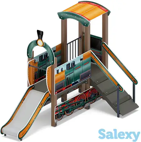 Паровозик (цветной) мини - дик 1.03.5.01-16 - игровой комплекс h=750, фотография 1