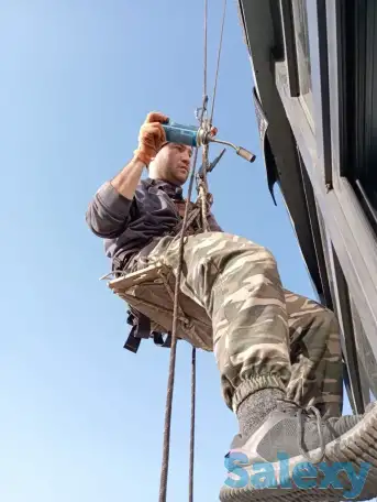 Козырьки, отливы, гидроизоляция, альпинисты, фотография 1