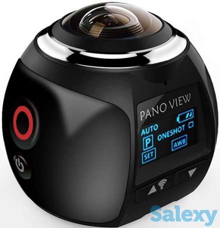 Экшн камера 360 градусов WiFi панорамная камера FullHD 1080p, фотография 1