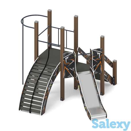 Детский игровой комплекс «спорт (техно-оранжевый)» дик 1.06.01-02 h=900, фотография 1