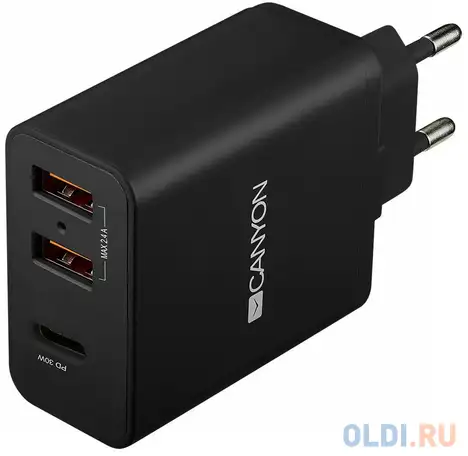 Зарядное устроиство от сети питания canyon universal 3xusb ac charger (in, фотография 1