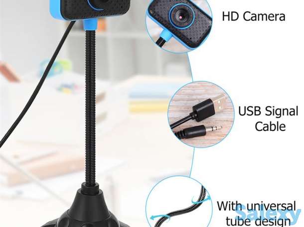 Продам бюджетную WEB камеру со встроенным микрофоном на гибкой ножке, 0.3MP, DIGITAL2022, фотография 1