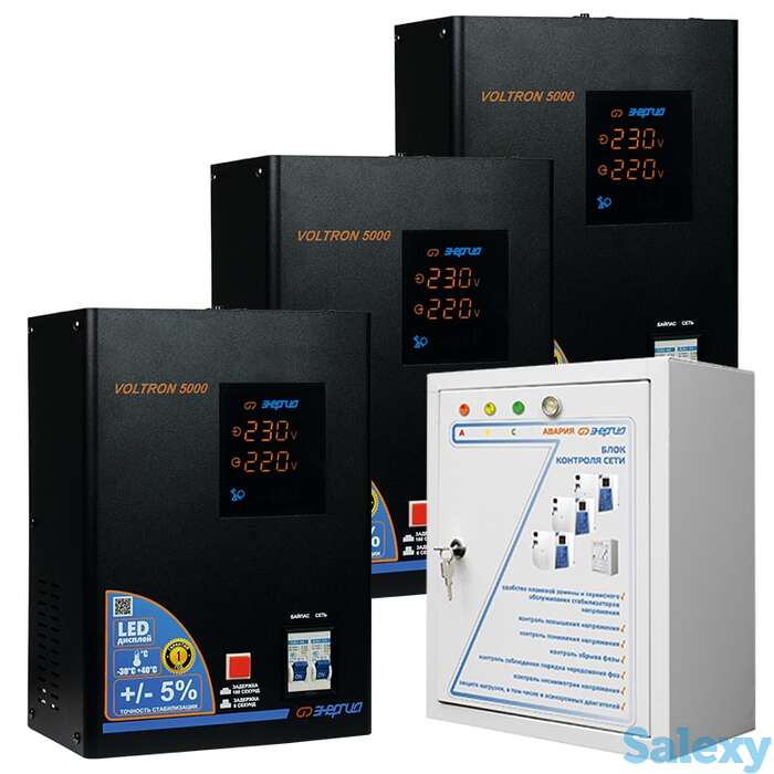 Трехфазный релейный стабилизатор напряжения энергия voltron 15000 (hp), фотография 1