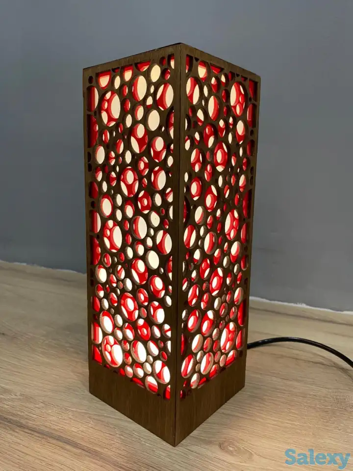 Красный Интерьерный светильник - ночник, фотография 4