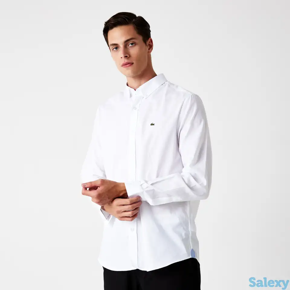 Мужская хлопковая рубашка lacoste oxford regular fit, фотография 1