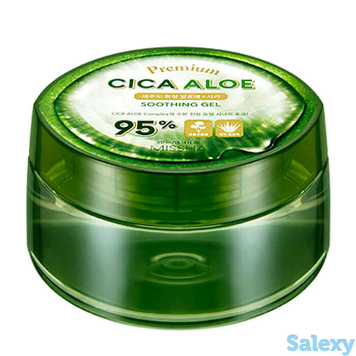 Гель с алоэ и центеллой азиатской missha premium cica aloe soothing gel, фотография 1