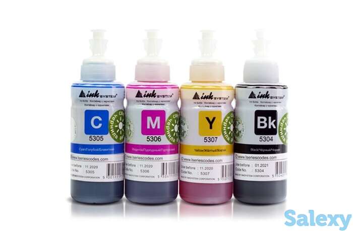 Светостойкие чернила inksystem для фотопечати 100мл (4 цвета), фотография 1