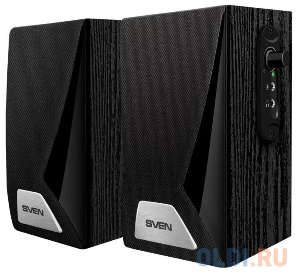 Колонки sven sps-555, чёрный,2.0, usb, мощность 2x3 вт(rms), фотография 1