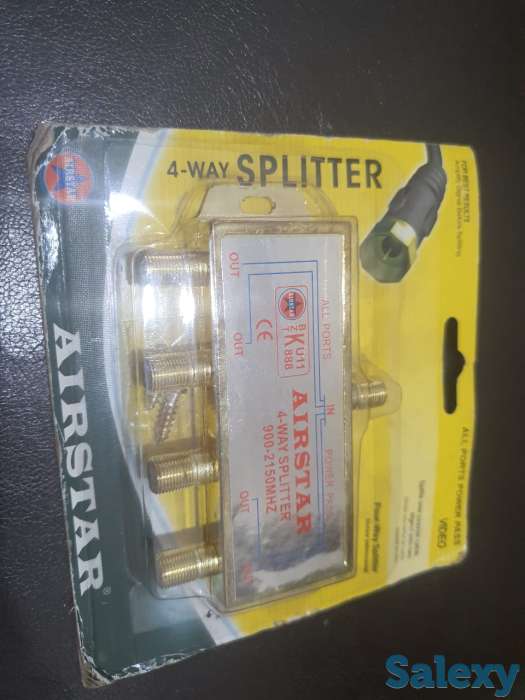 Сплиттер делитель TV сигнала 4 way Разветвитель на 4 выхода, фотография 4