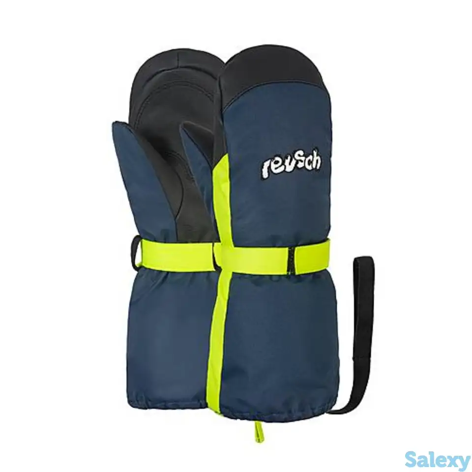 Варежки reusch 20-21 happy r-tex xt kids mitten dress blue/safety yellow, фотография 1