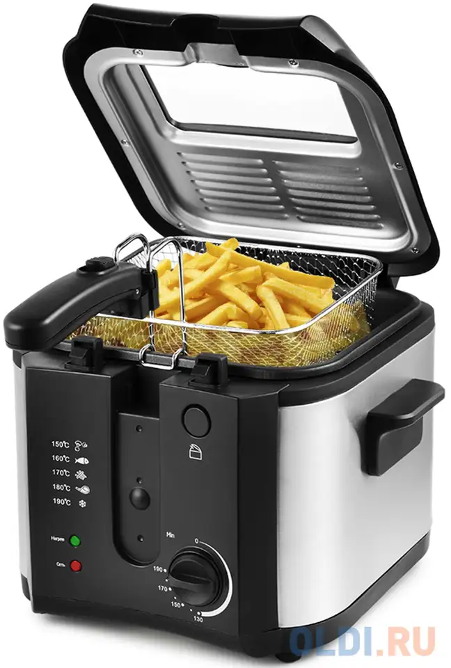 2024-кт фритюрница kitfort мощность: 1450–1600 вт.ёмкость чаши: 5,3 л.объём корзины: 2,3, фотография 1