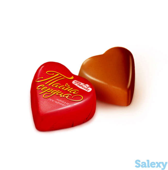 Конфеты шоколадные в форме сердечка с ореховым кремом, фотография 1