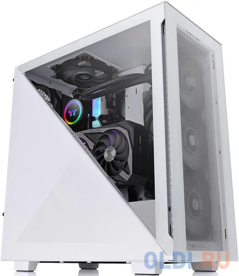 Корпус atx thermaltake divider 300 tg без бп белый, фотография 1