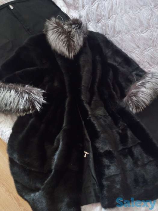 Шуба норка, рукав чернобурка, фотография 2