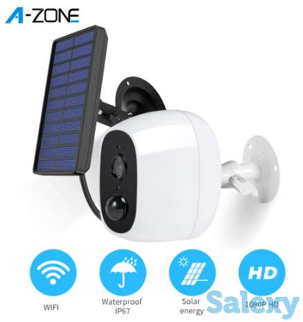 Продам автономную беспроводную WI-FI камеру на солнечной батарее, с двумя аккумуляторами 2600мАч, фотография 1