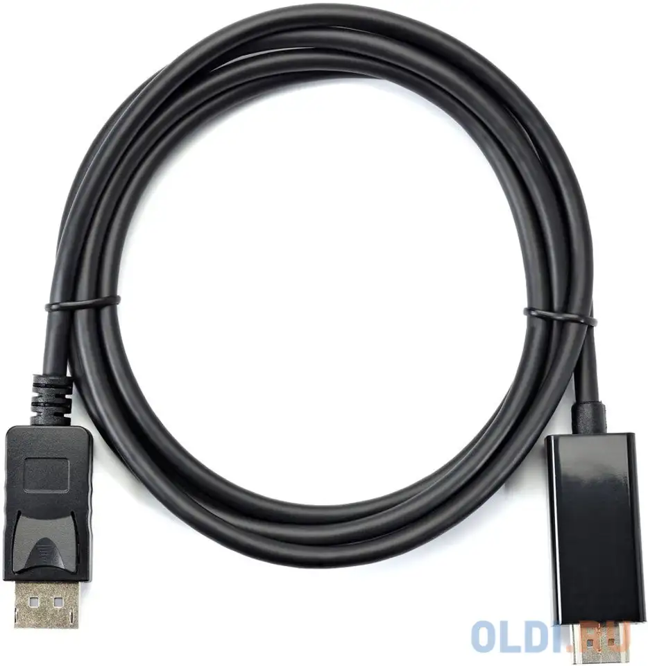 Кабель hdmi displayport 1.8м telecom ta495-1.8m круглый черный, фотография 1