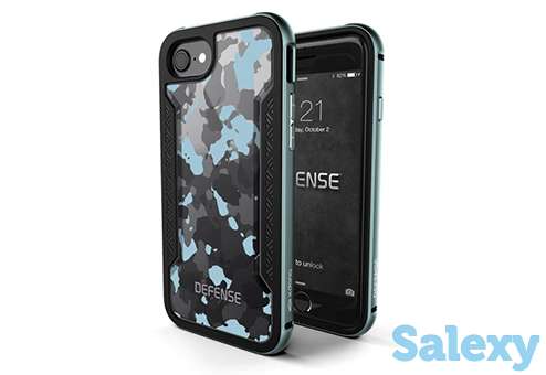 Чехол металлический x-doria defense shield для apple iphone se2020/8/7 (blue camo). синий, фотография 1