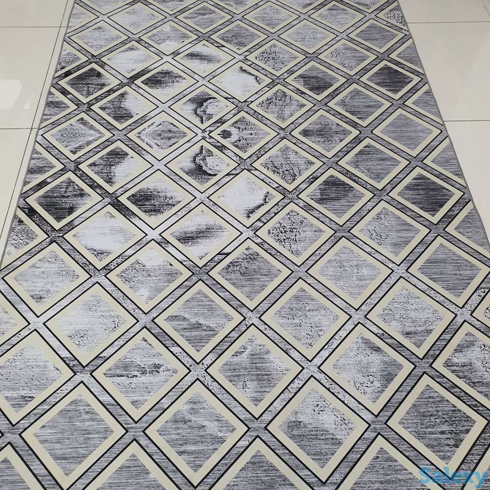 Коврик метражом, трендовая ковровая дорожка Ковер 120 см Серая, фотография 1