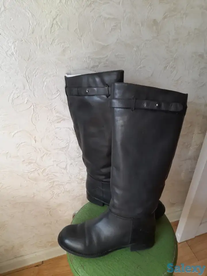 Продам зимние кожанные сапоги. Брендовые. Размер 39-40, фотография 6